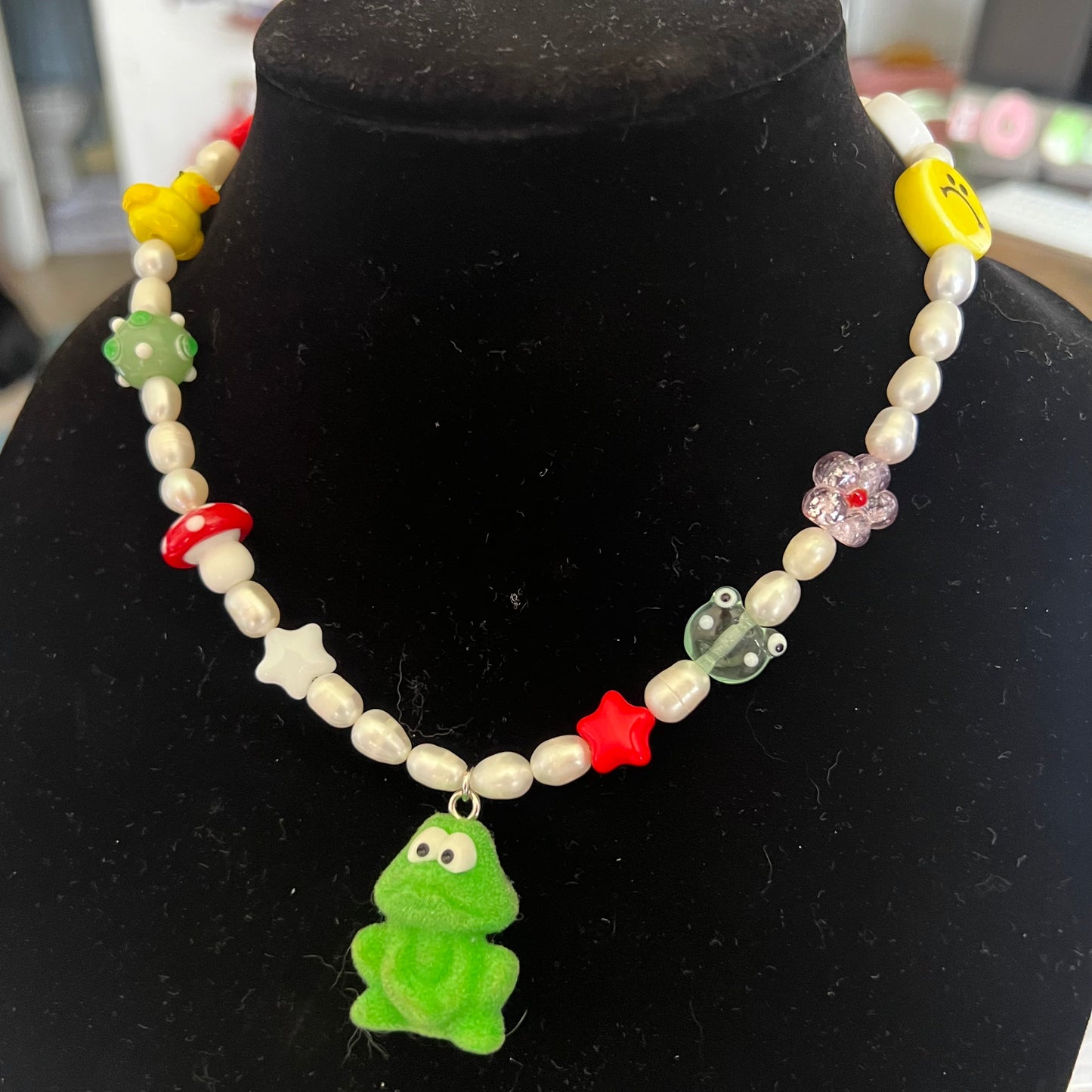 Pearl Frog Necklace