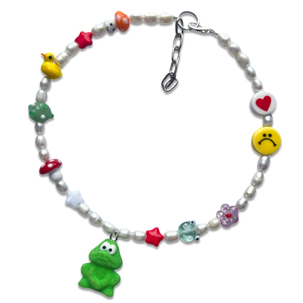 Pearl Frog Necklace